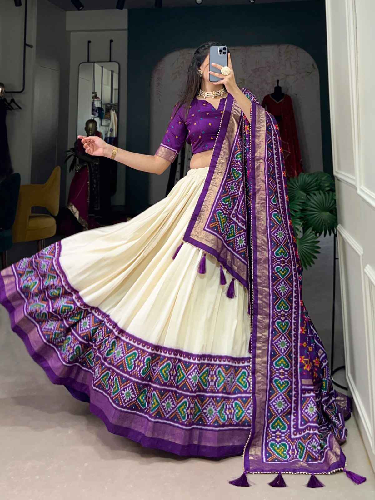 Tussar Silk Lehangas