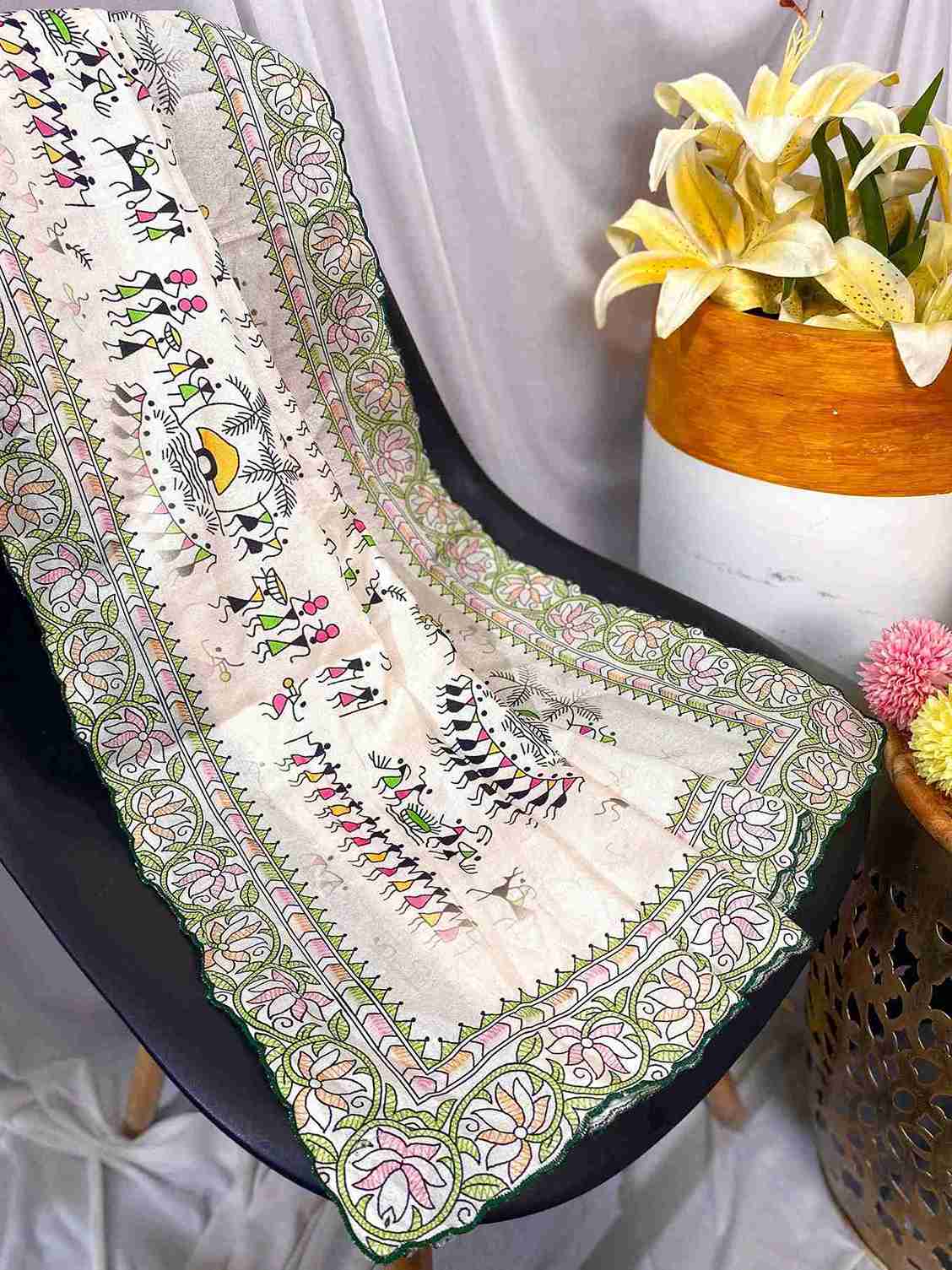 Tussar Silk Cutwork Sarees