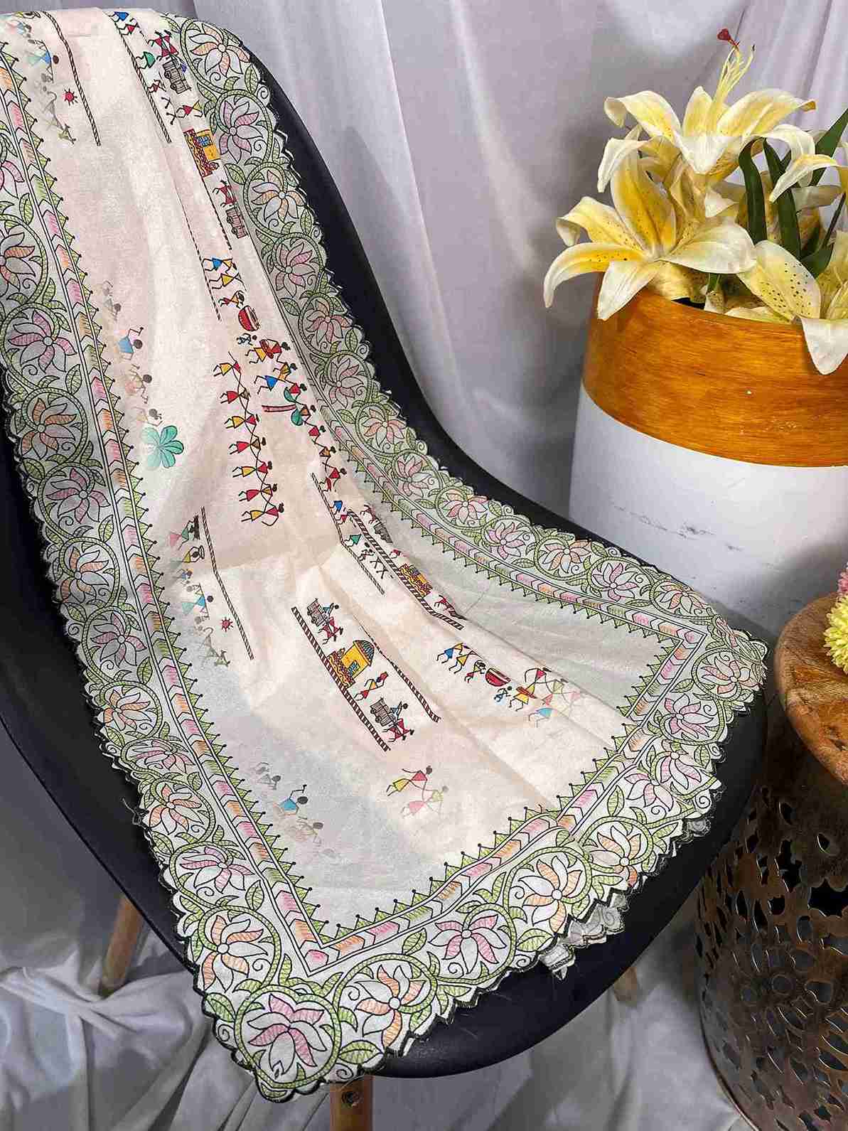 Tussar Silk Cutwork Sarees