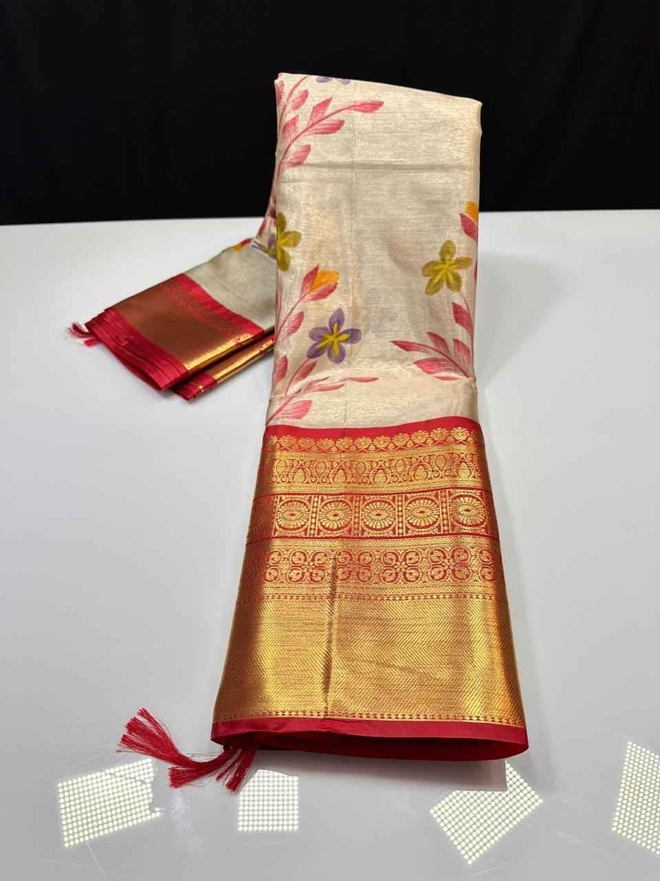 Soft Banarasi Tissue Silk Sarees