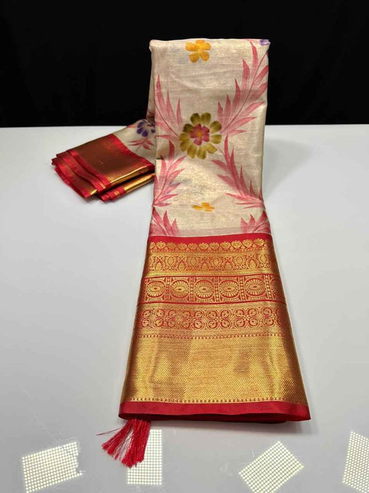 Soft Banarasi Tissue Silk Sarees