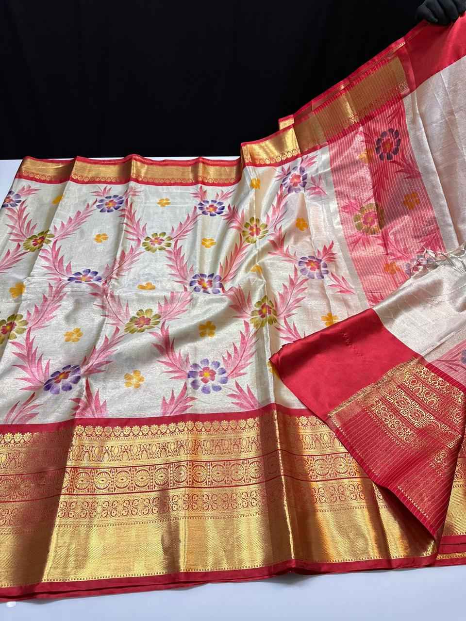 Soft Banarasi Tissue Silk Sarees