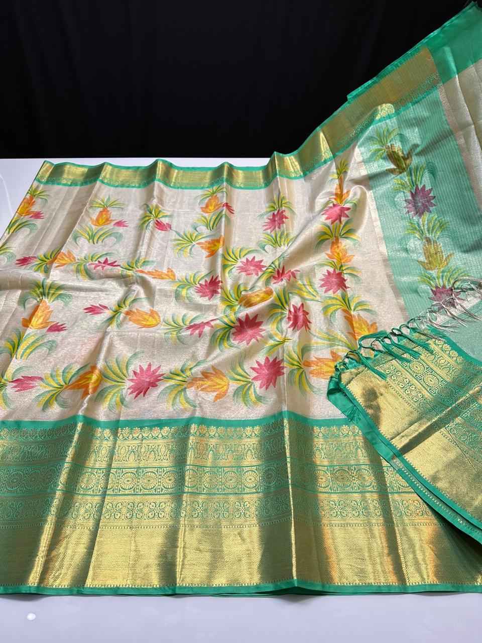 Soft Banarasi Tissue Silk Sarees