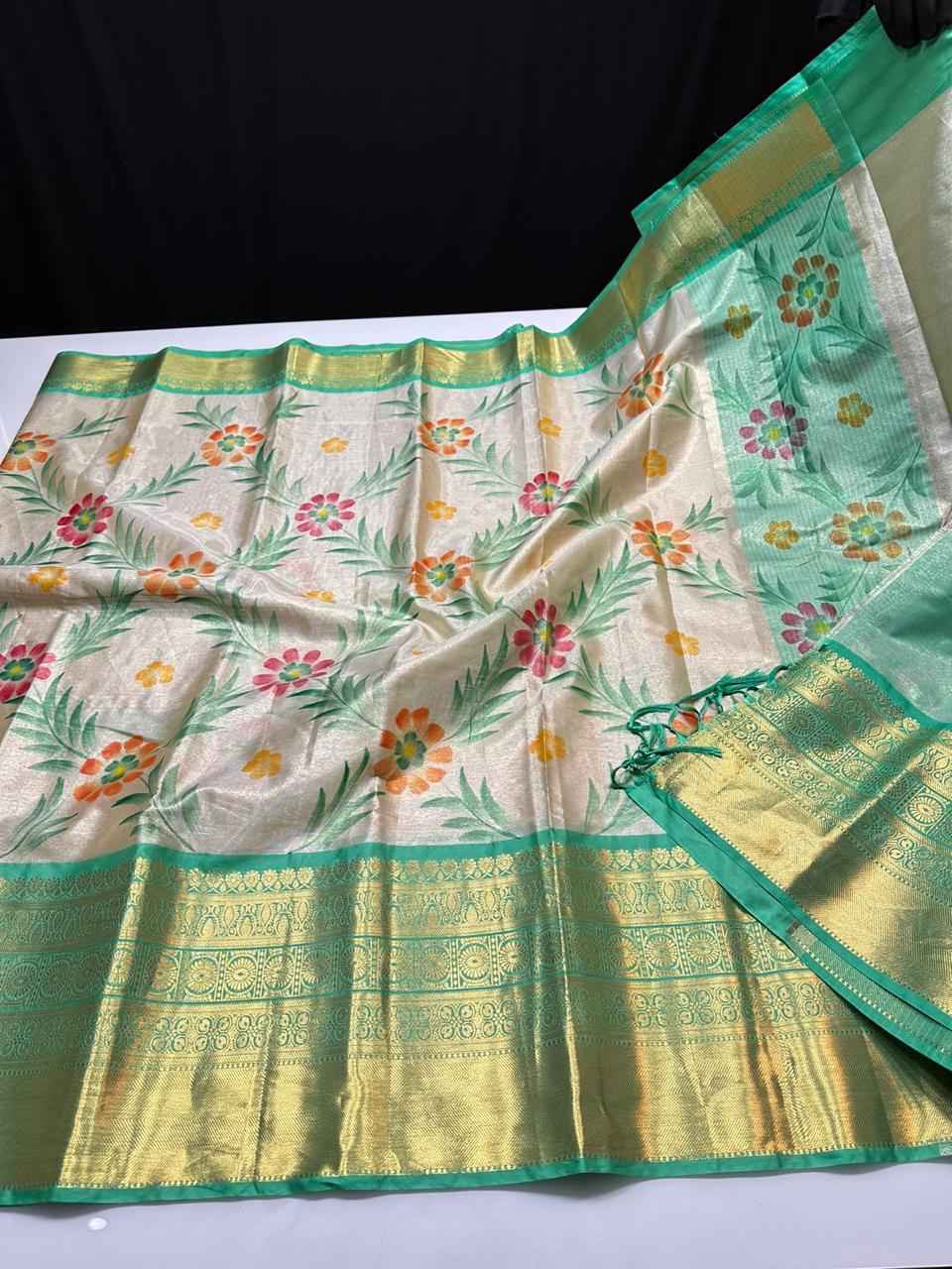Soft Banarasi Tissue Silk Sarees