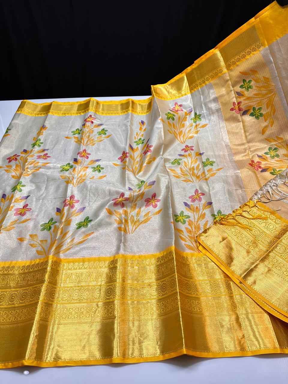 Soft Banarasi Tissue Silk Sarees