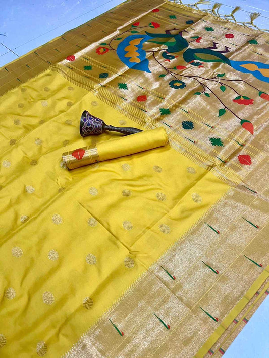 Triple Muniya Paithani Silk Sarees