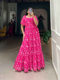 Floral Georgette Gowns
