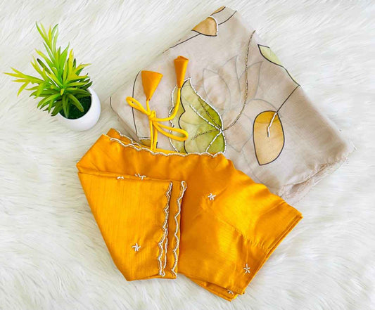 Soft Mulmul Organza Saree