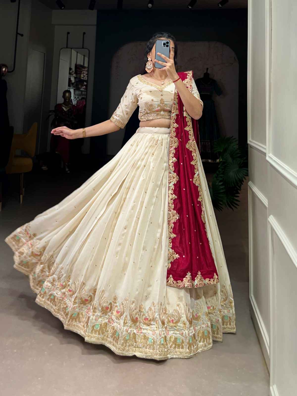 Vichitra Silk Lehanga Choli