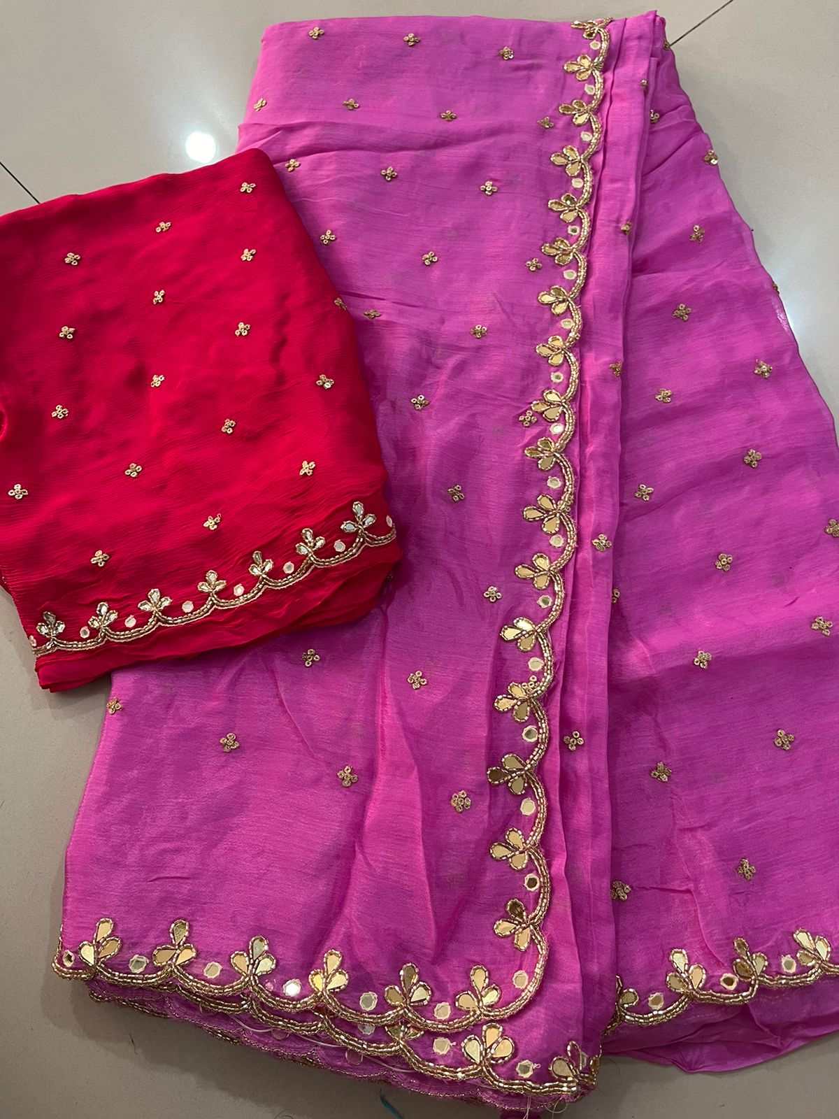 Customized Chinnon Silk Sarees