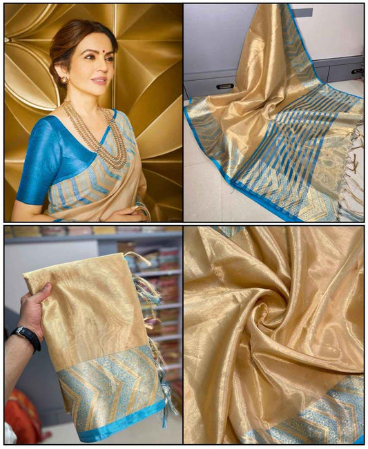 Soft Tissue Brocade Silk Saree