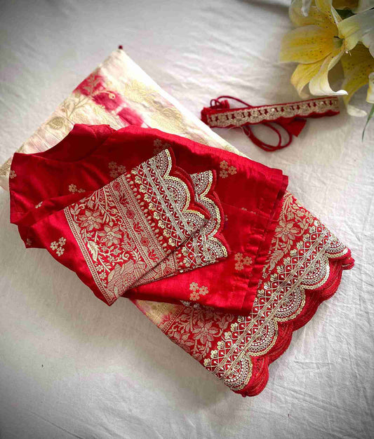 Shibori Dyeing Dola Silk Saree