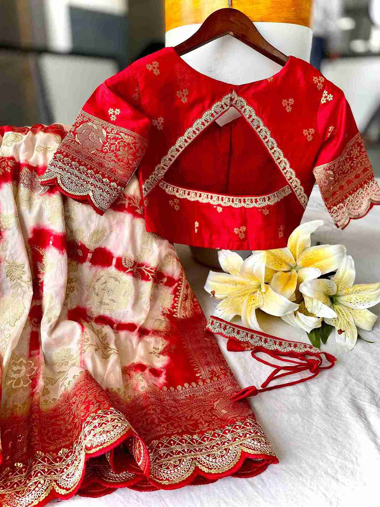 Shibori Dyeing Dola Silk Saree