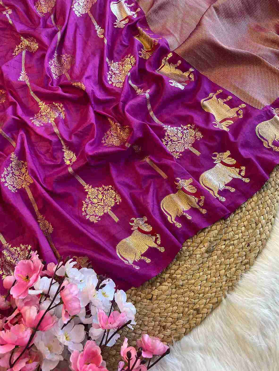 Pichwai Russian Dola Silk Sarees