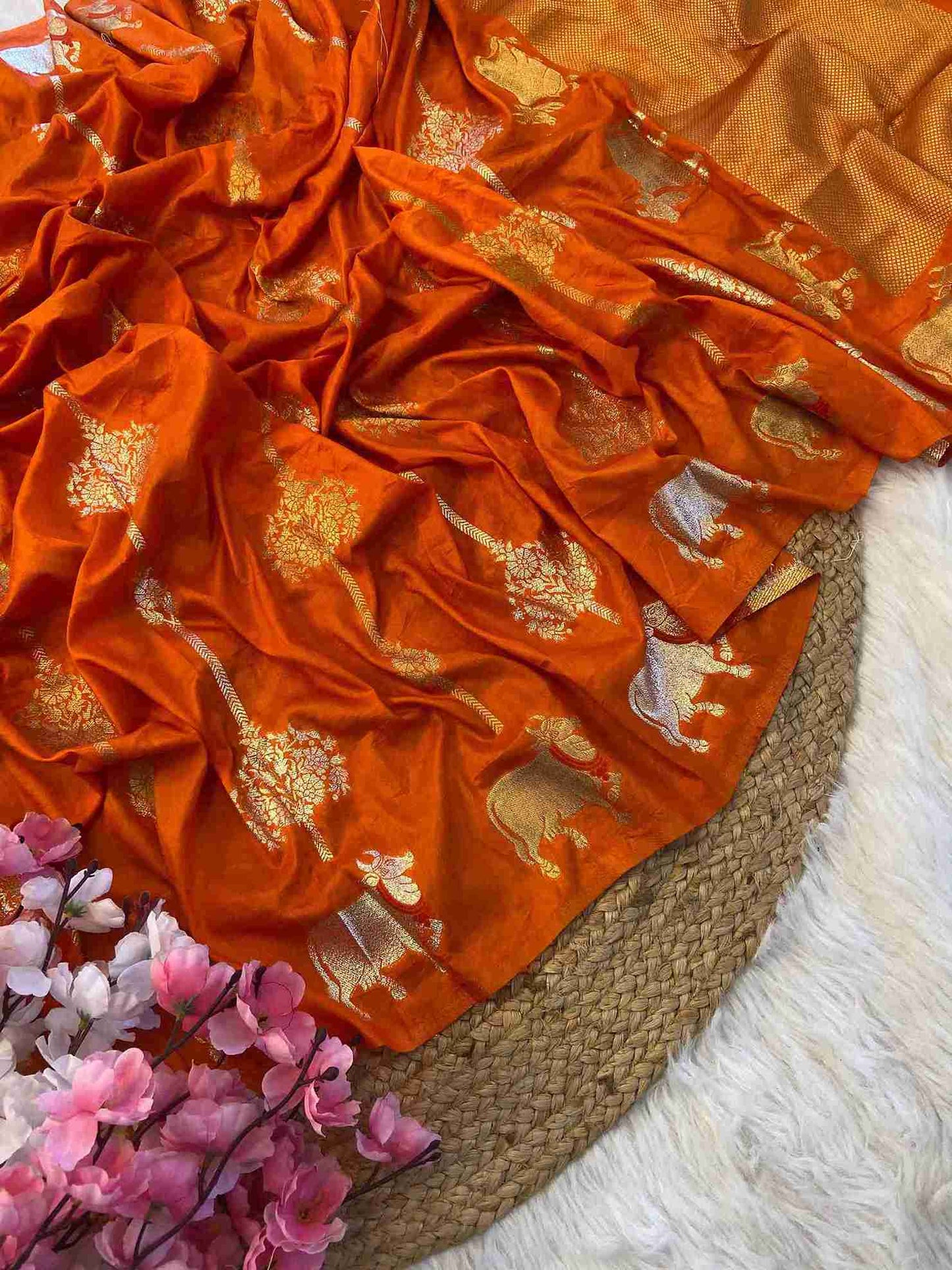 Pichwai Russian Dola Silk Sarees