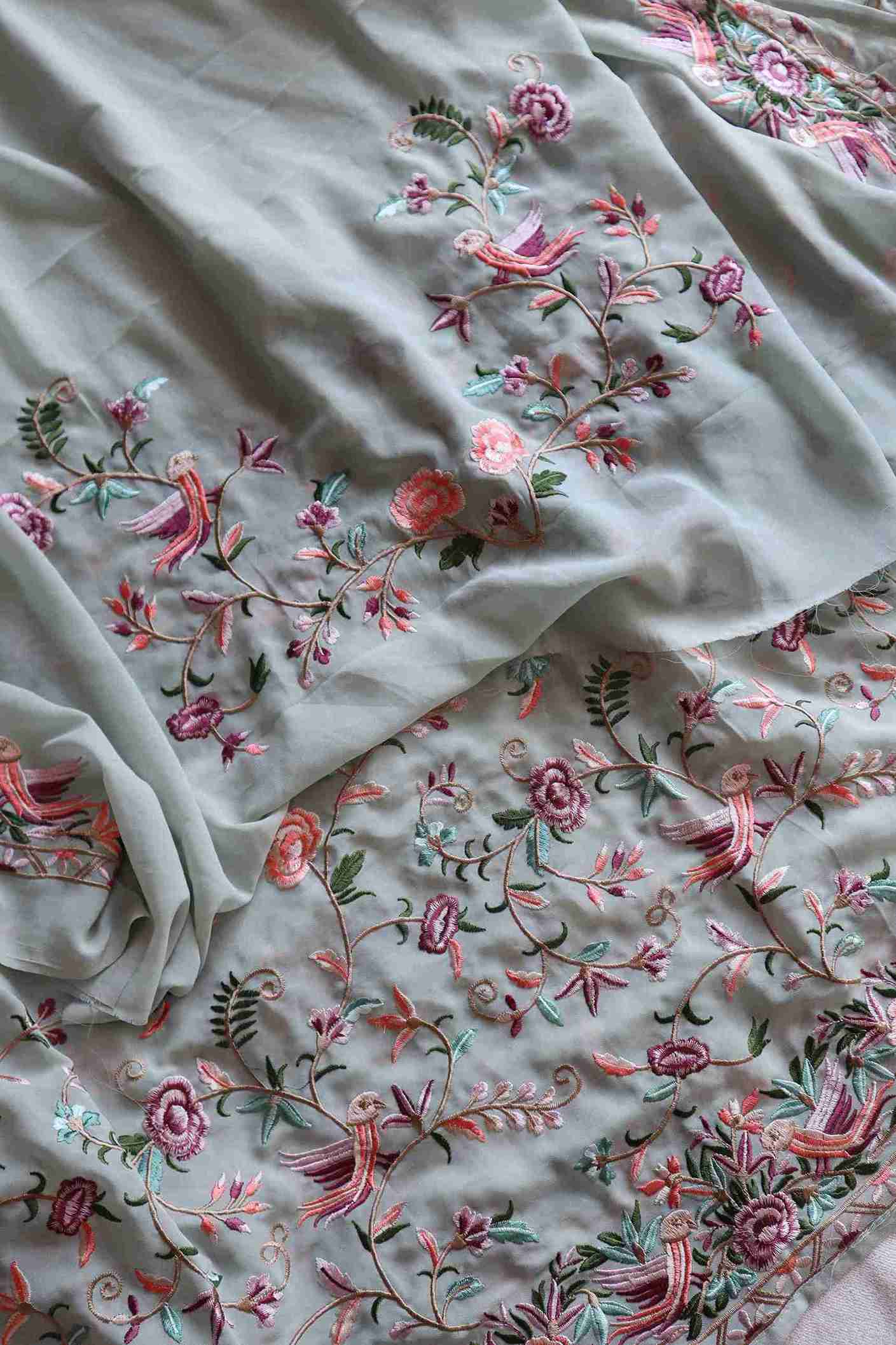 Parsi Work Georgette Sarees