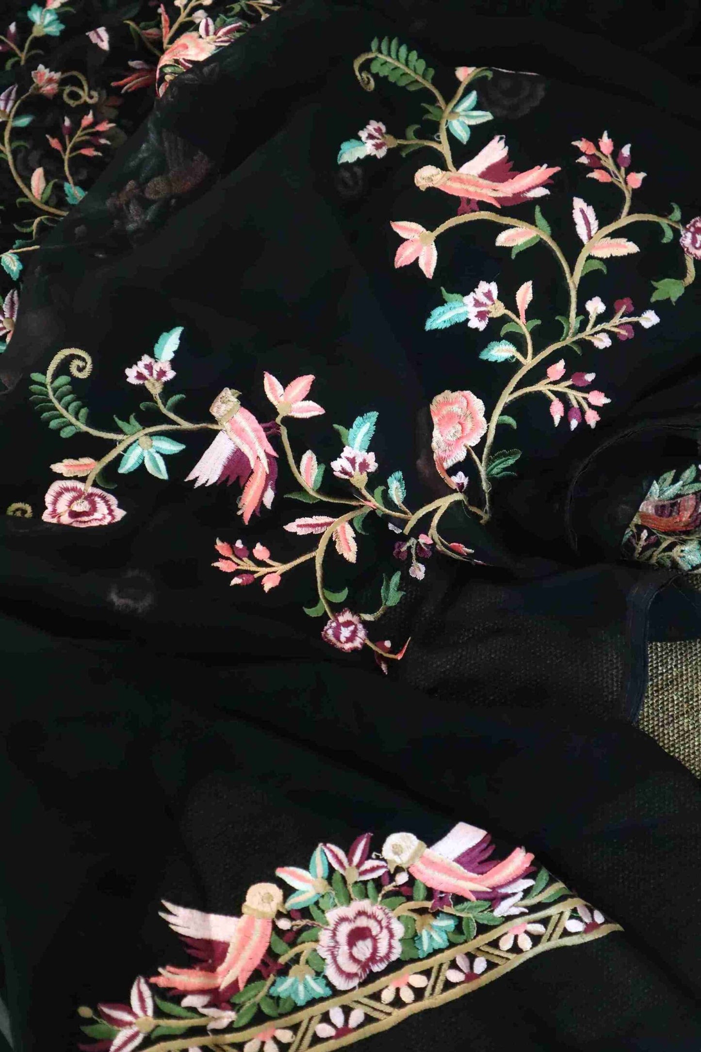 Parsi Work Georgette Sarees
