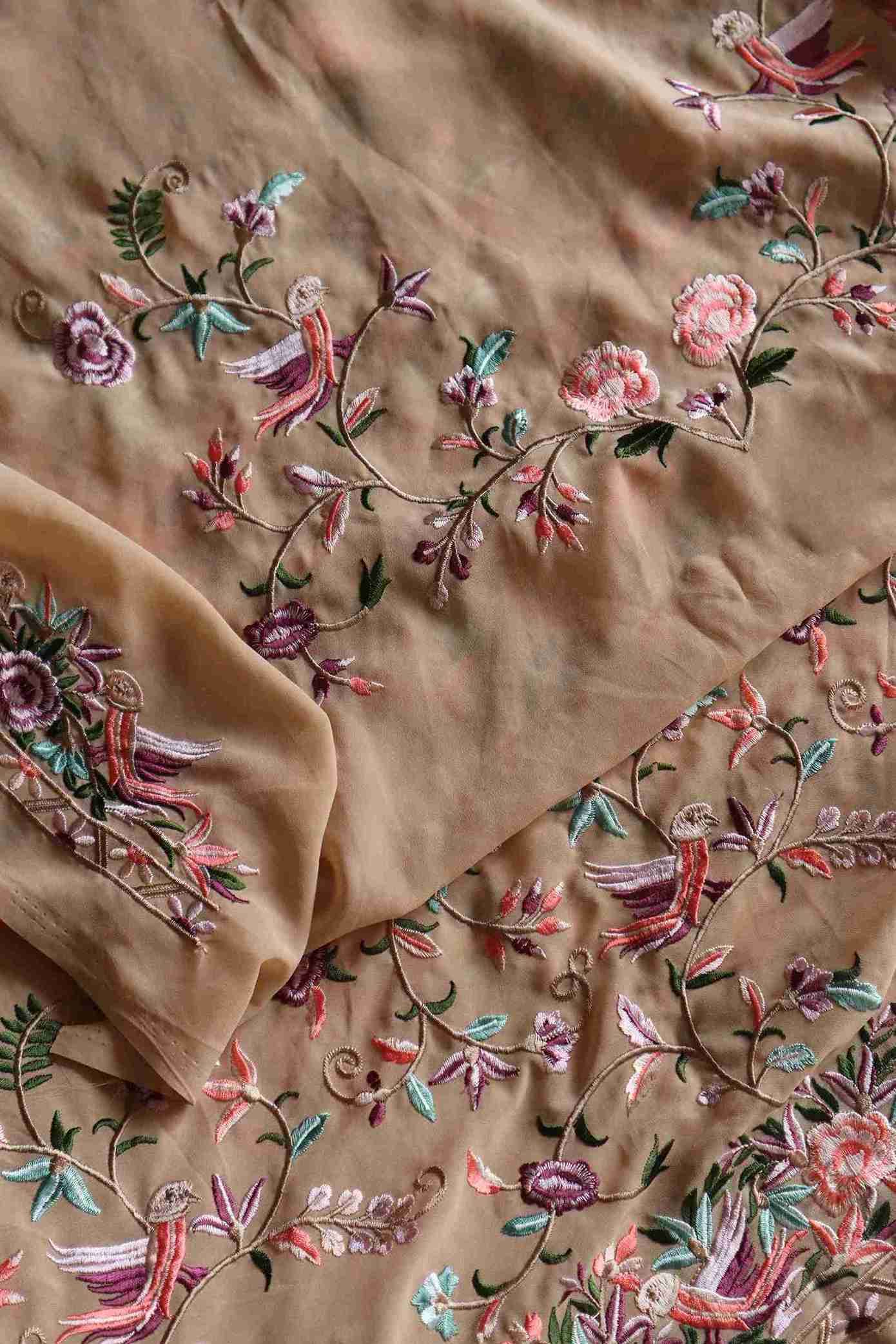 Parsi Work Georgette Sarees