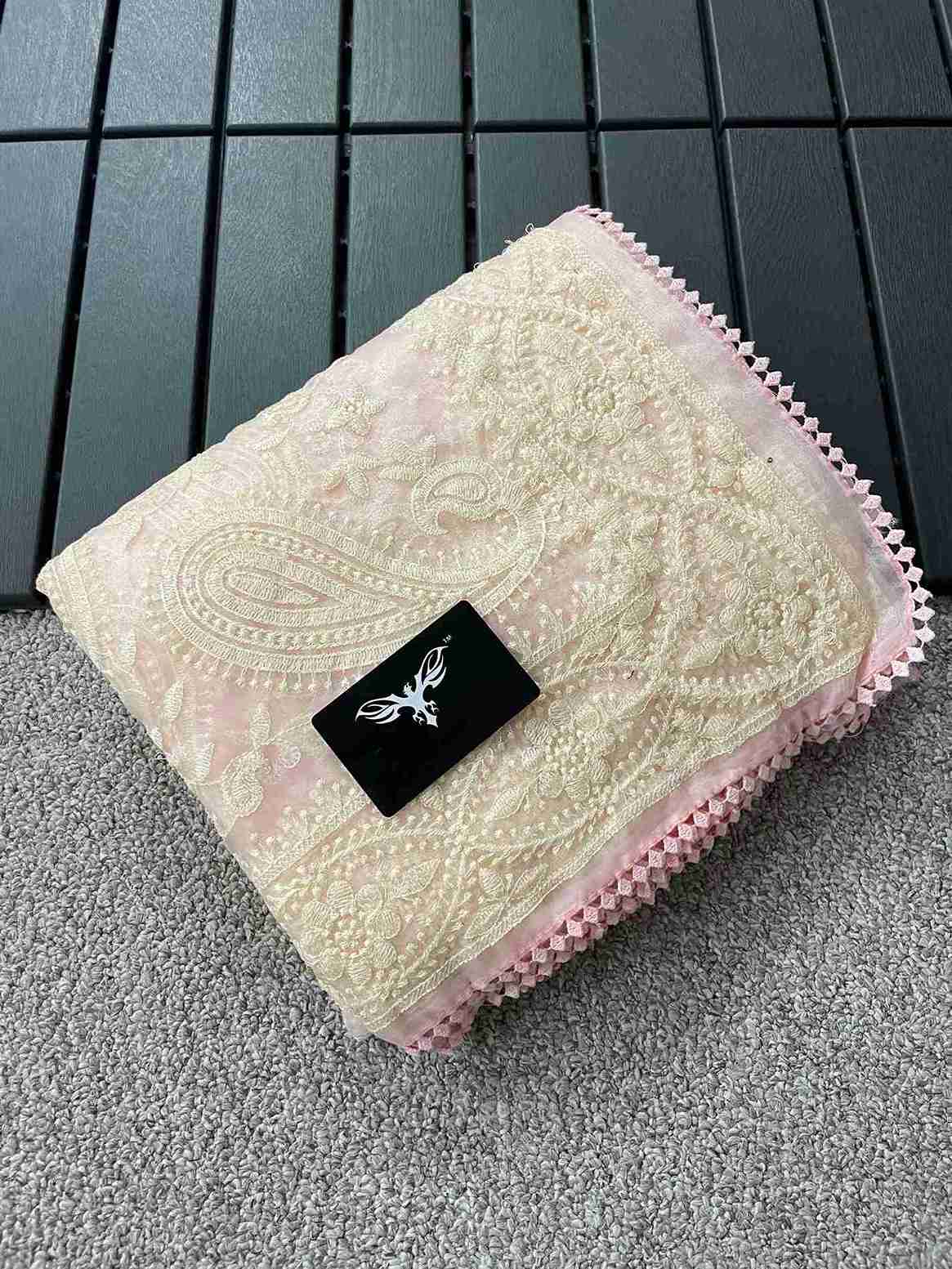 Chickenwork Organza Tissue Saree