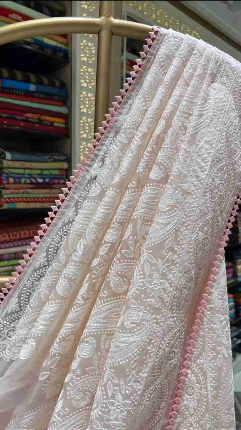 Chickenwork Organza Tissue Saree