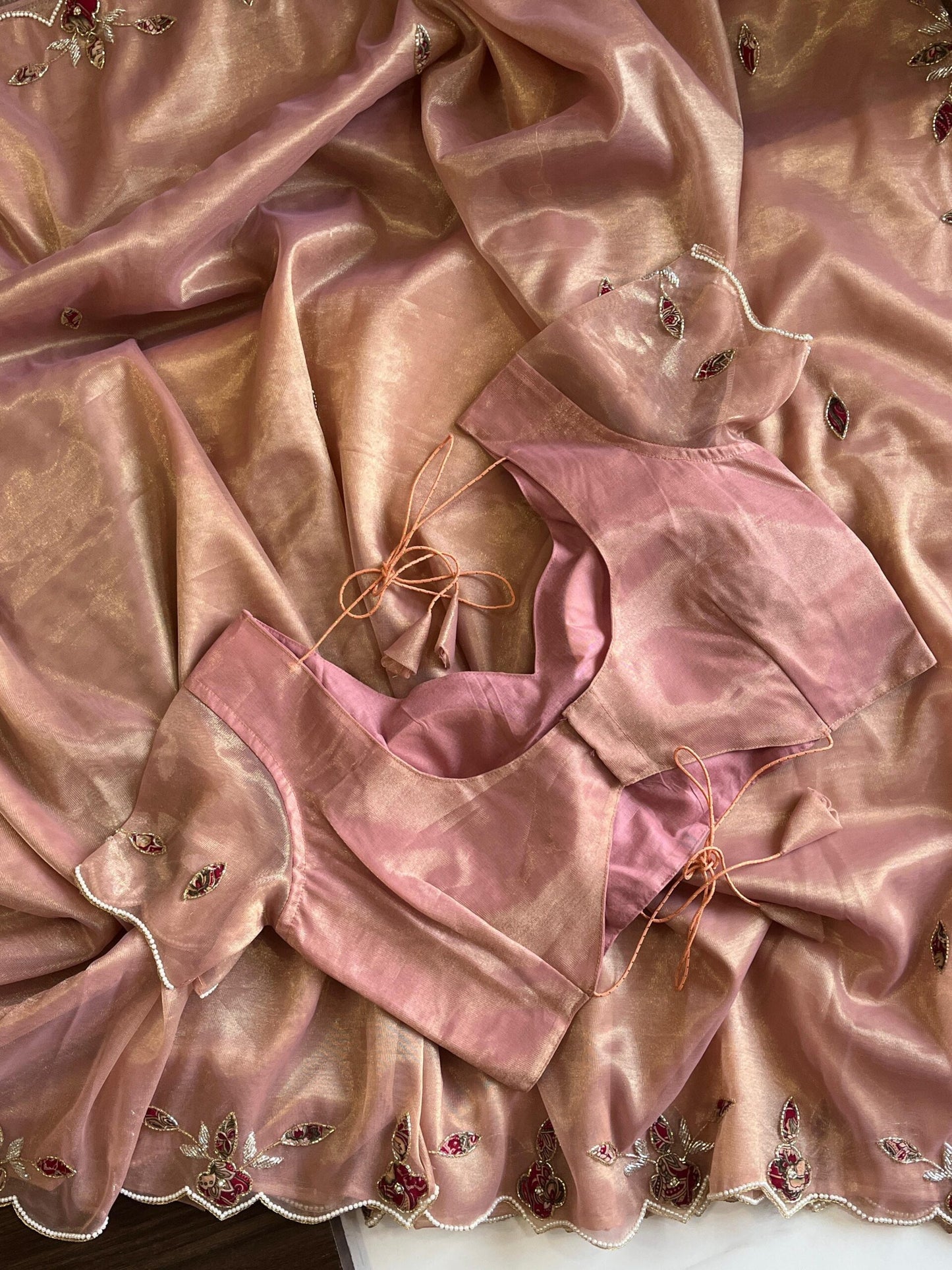 Handwork Twil Net Saree