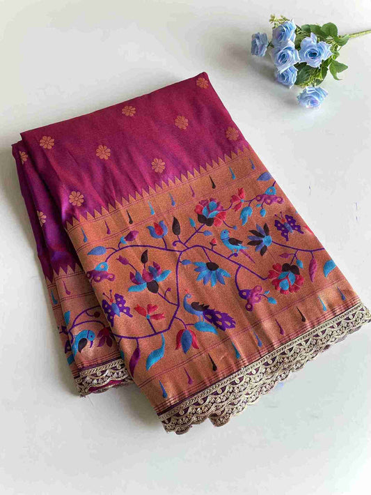 Dual Banarasi Paithani Silk Saree