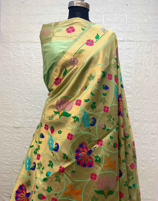 Soft Kanjivaram Paithani Silk Sarees