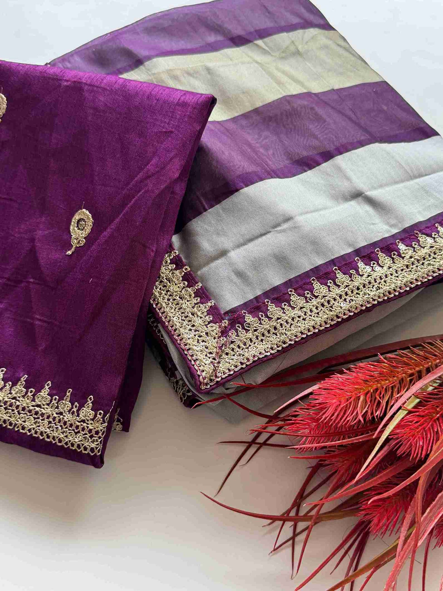 Multi Zari organza Silk Sarees