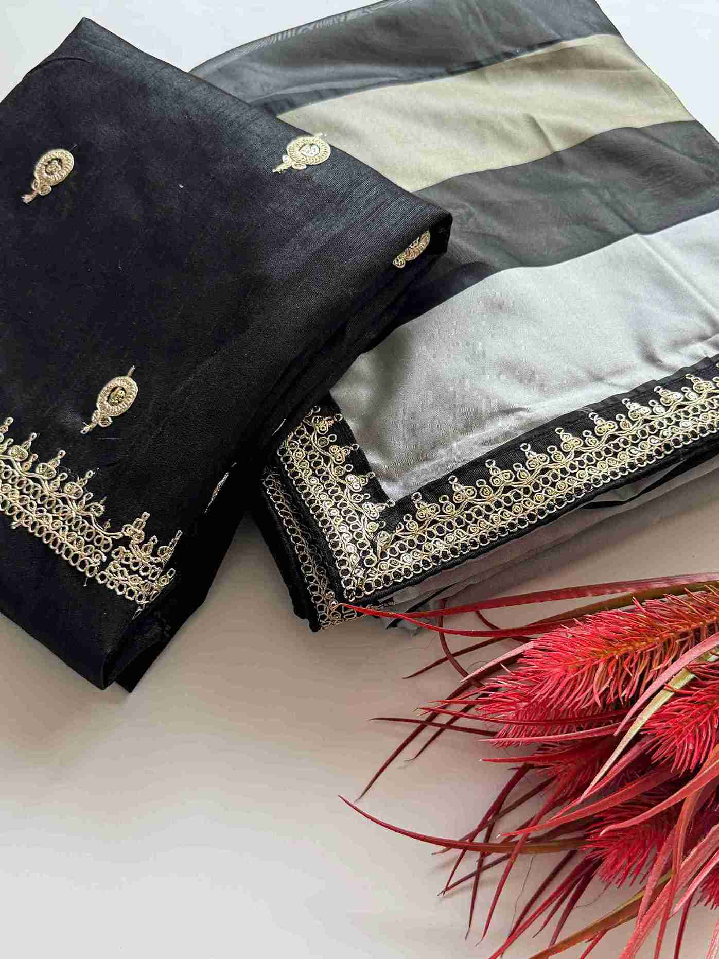 Multi Zari organza Silk Sarees