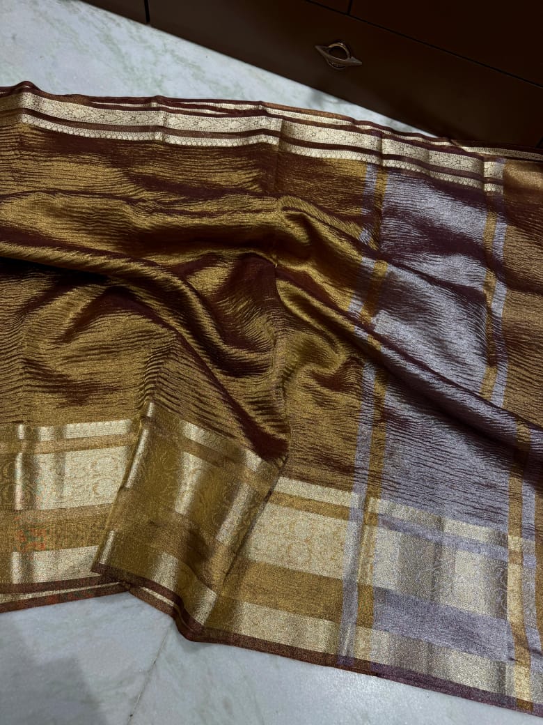 Soft Crushed Tissue Sarees
