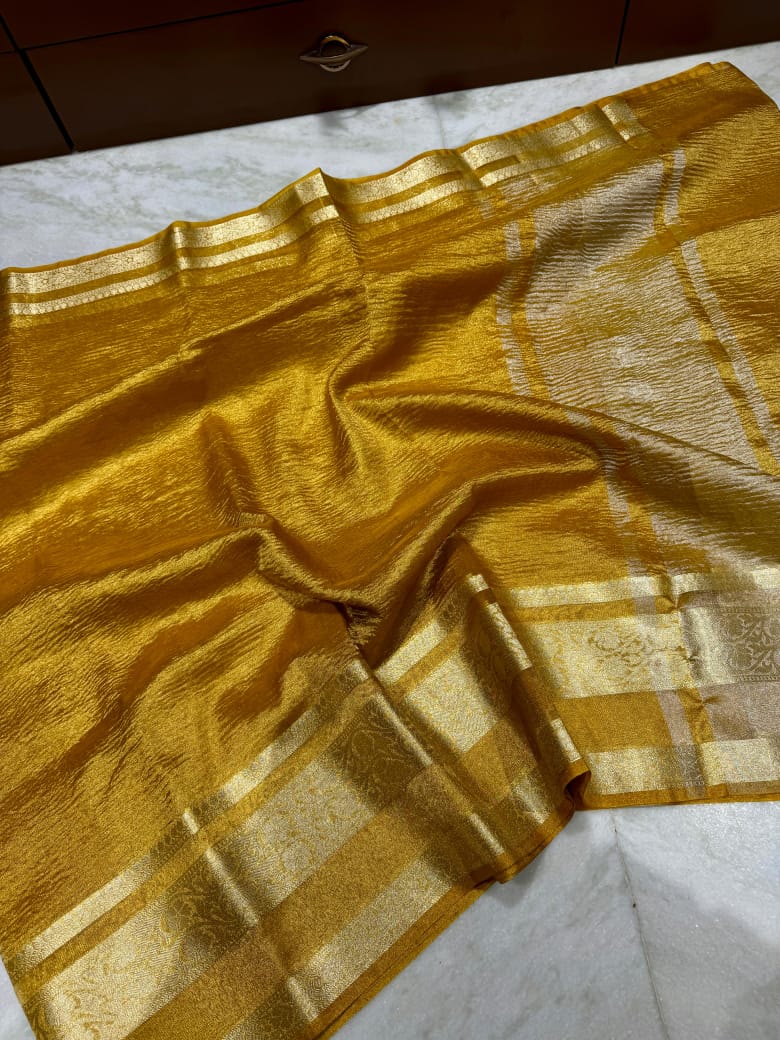 Soft Crushed Tissue Sarees