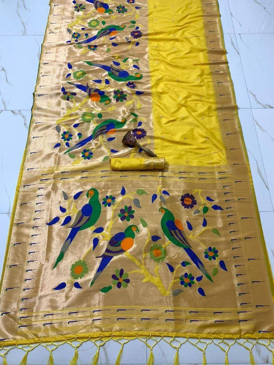 Soft Kanjivaram Paithani Silk Sarees