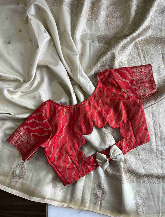 Stitched Banarasi Tissue Silk Saree