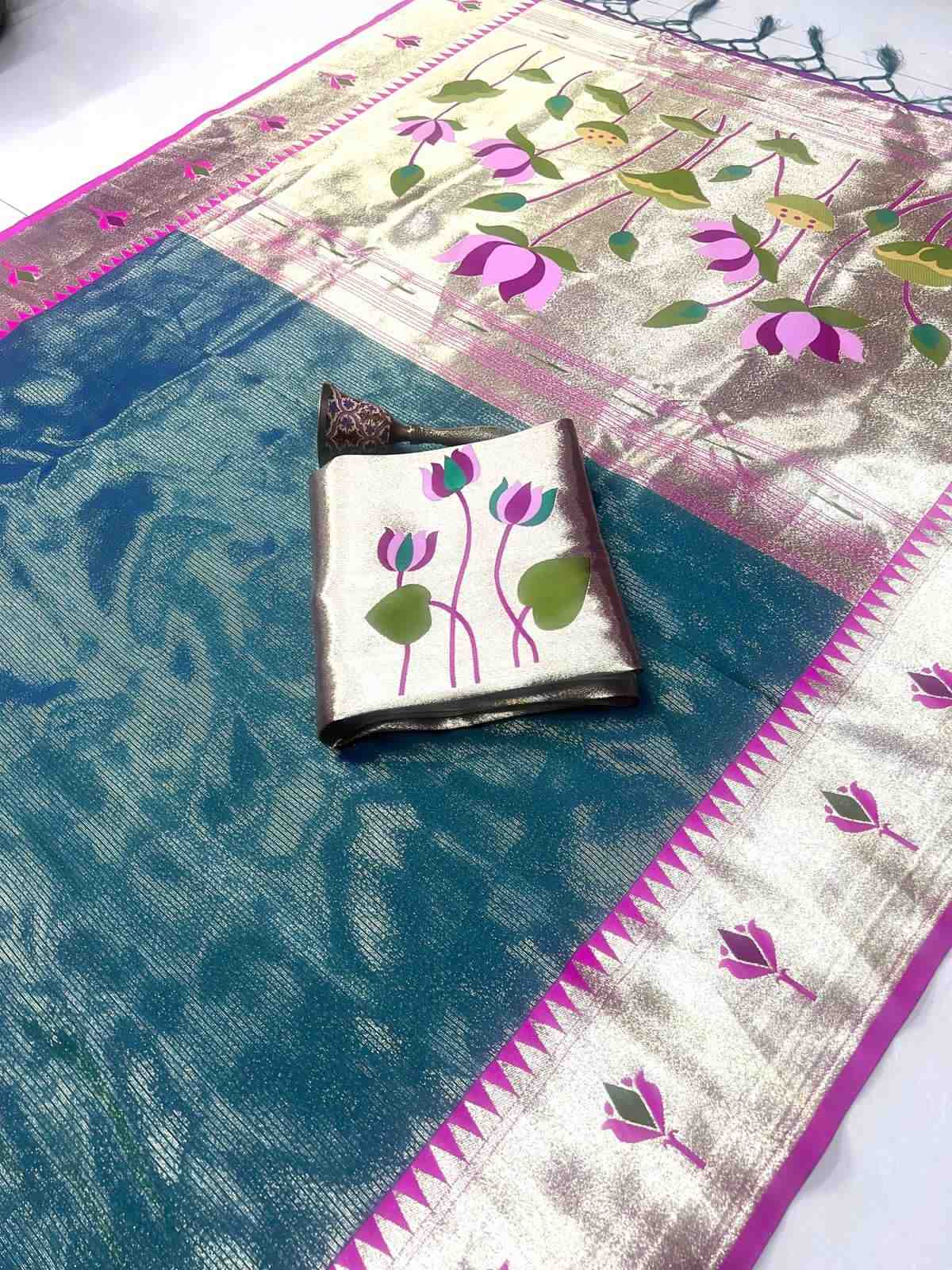 Zari Tissue Paithani Silk Sarees