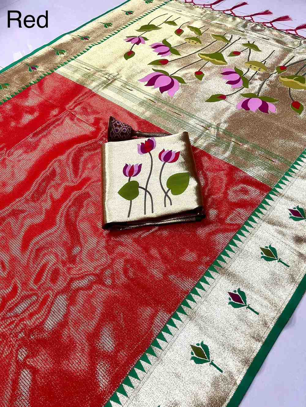 Zari Tissue Paithani Silk Sarees