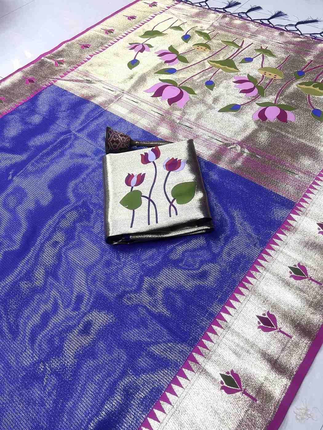 Zari Tissue Paithani Silk Sarees