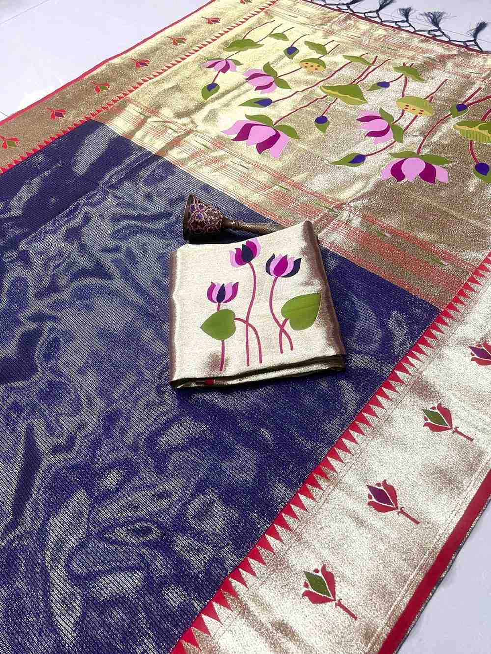 Zari Tissue Paithani Silk Sarees