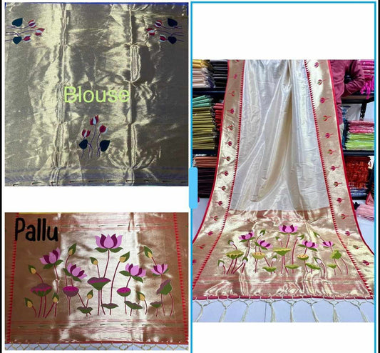 Zari Tissue Paithani Silk Sarees