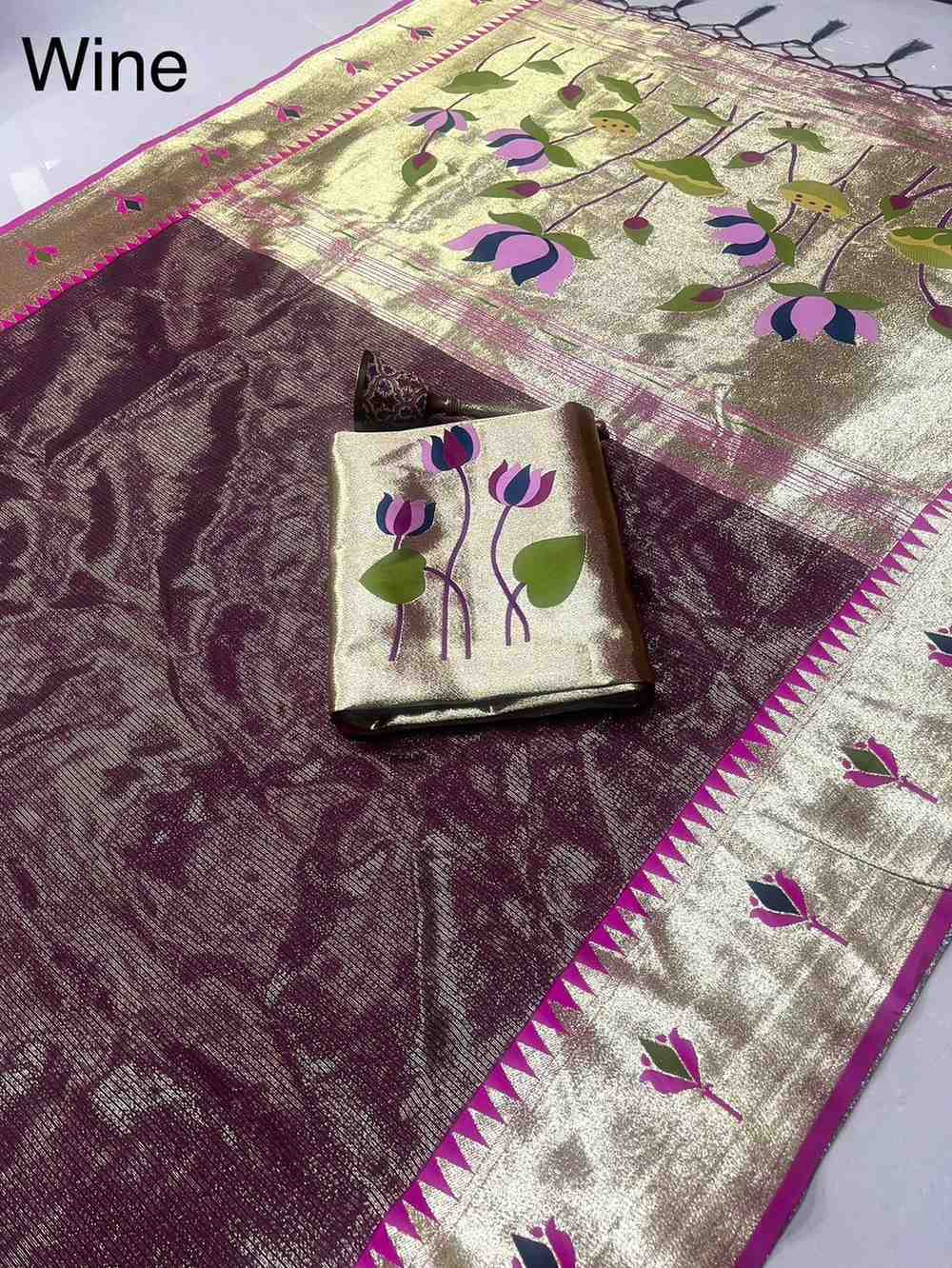 Zari Tissue Paithani Silk Sarees