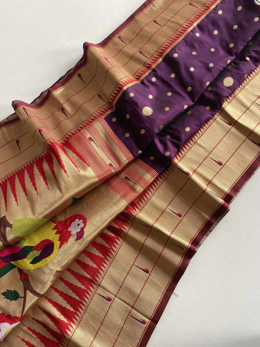 Polka Paithani Silk Sarees