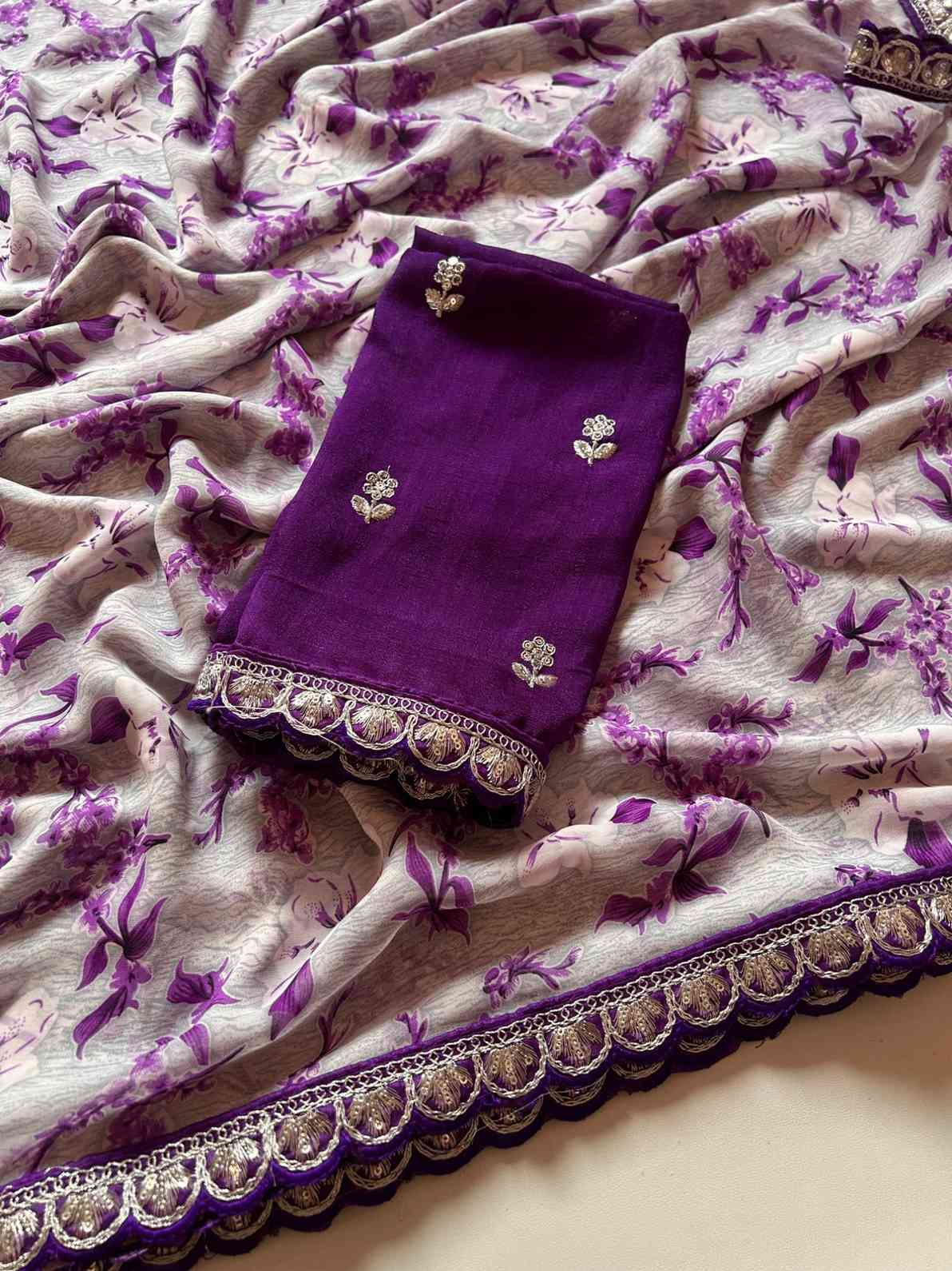 Blooming Rangoli Silk Saree