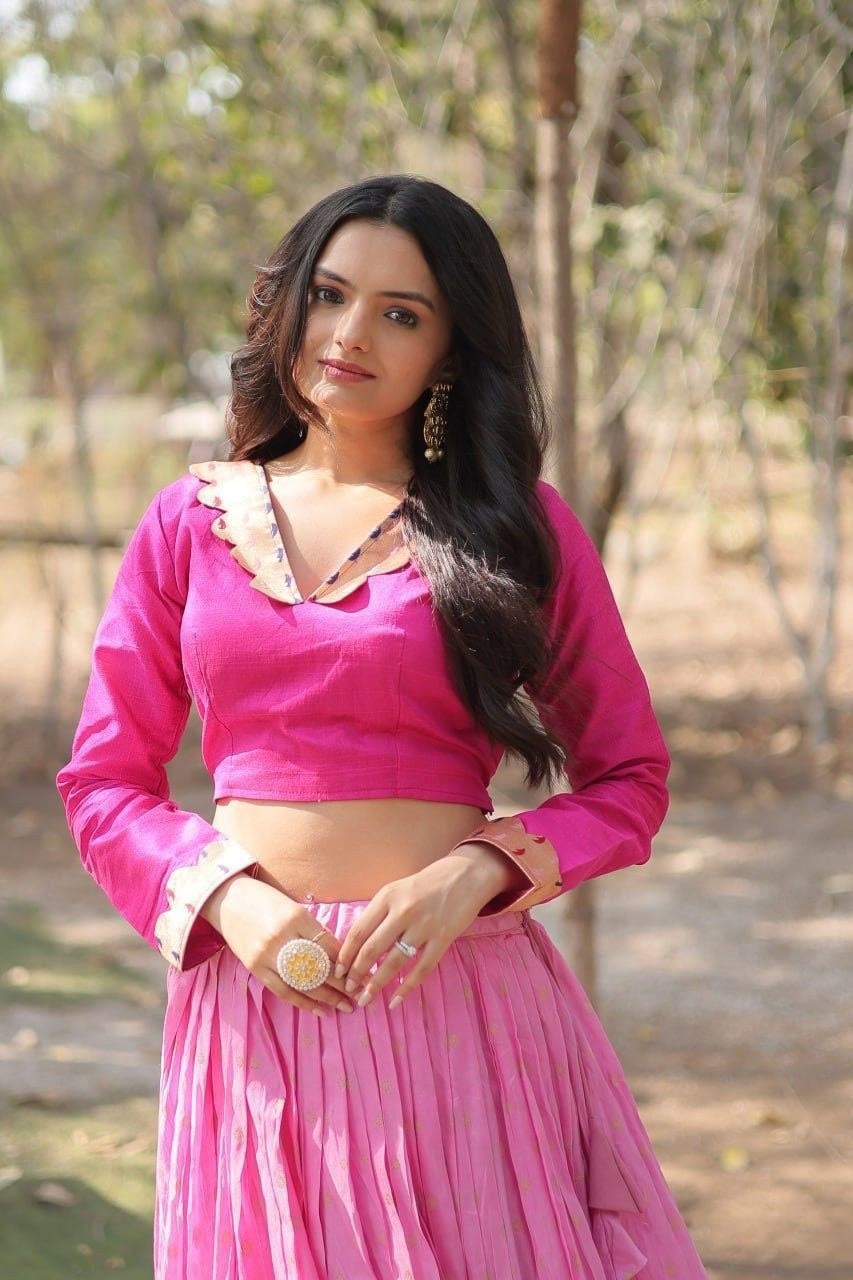 Kalamkari Viscose Jaquard Lehengas