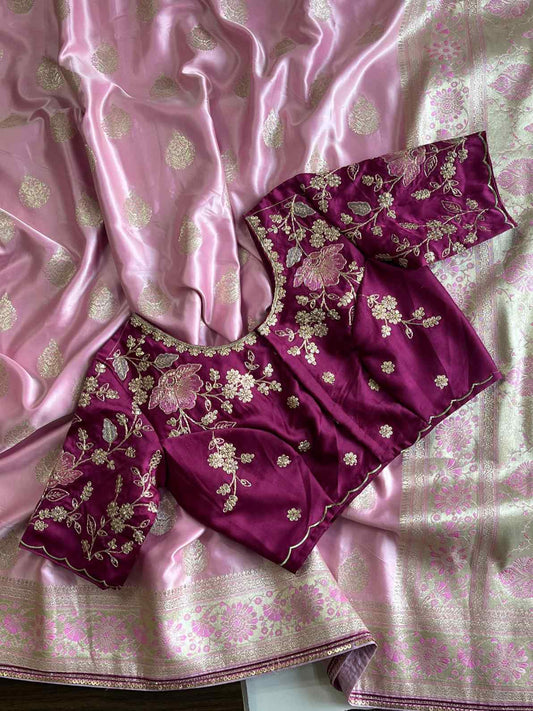 Stitched Banarasi Silk Saree