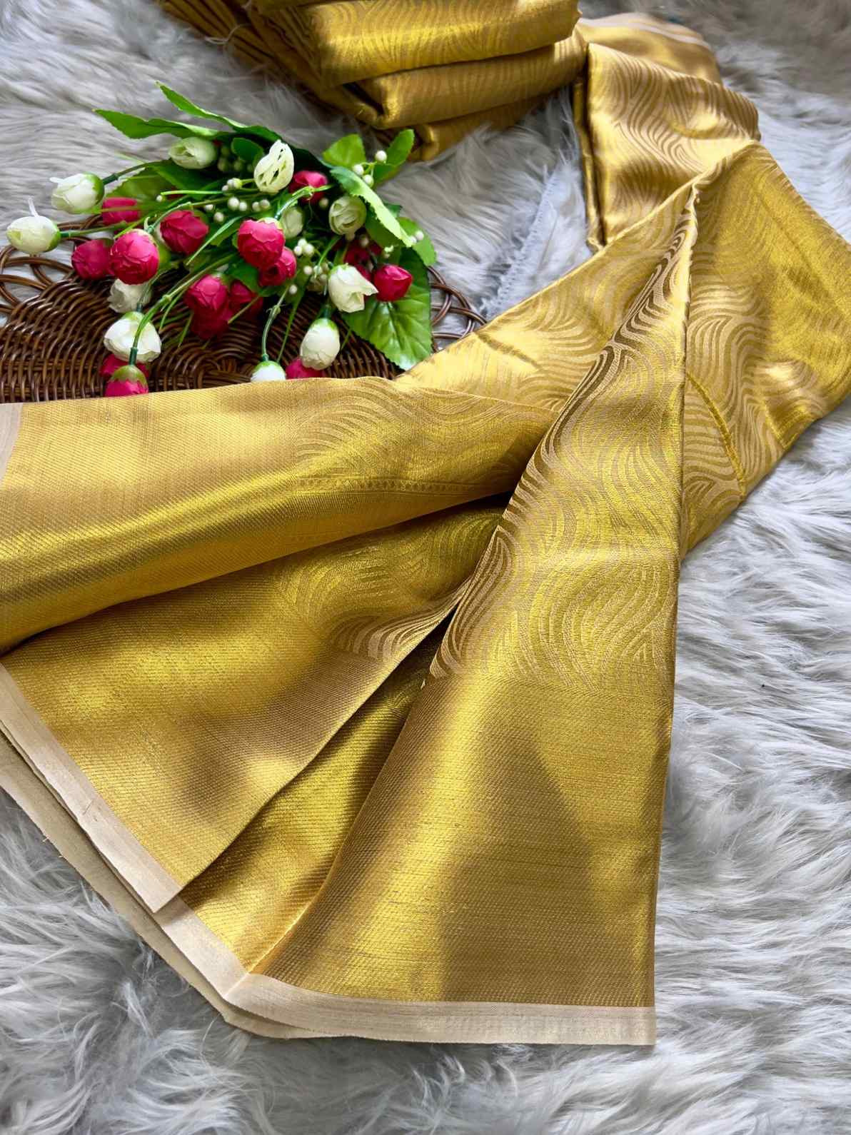 Banarasi Golden Tissue Silk Saree