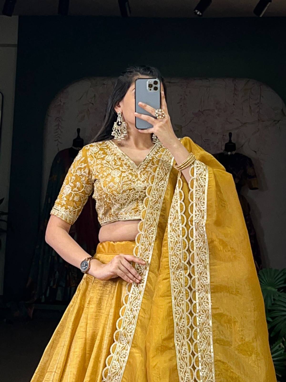 Goldie Plain Lehenga