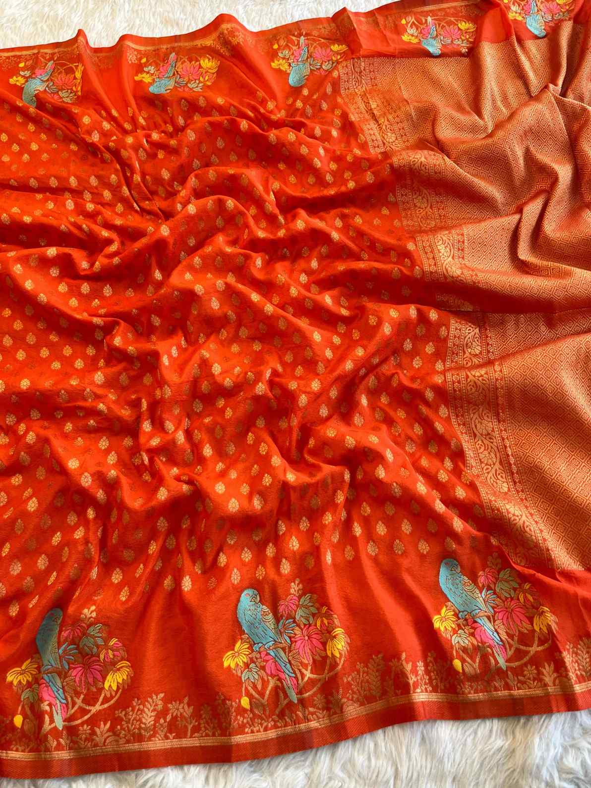 Khadi Georgette Silk Sarees