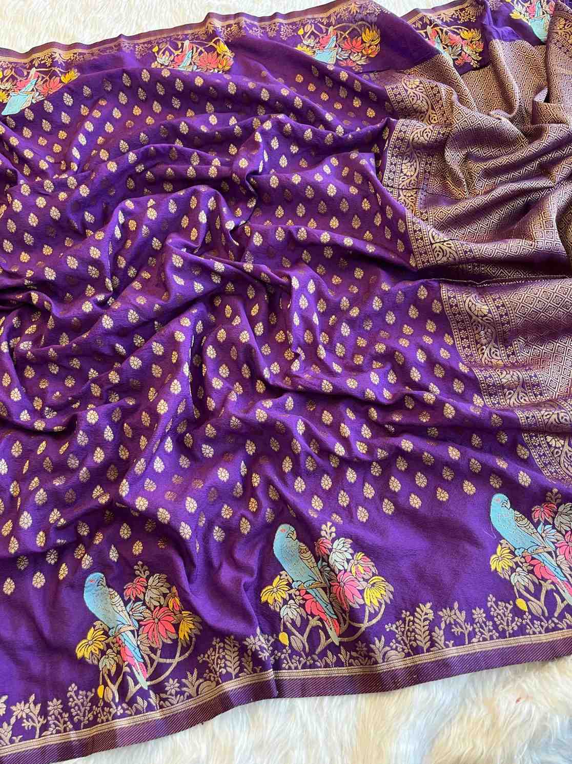 Khadi Georgette Silk Sarees