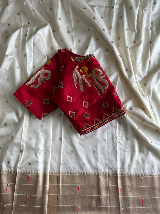 Paithani Muniya Silk Saree