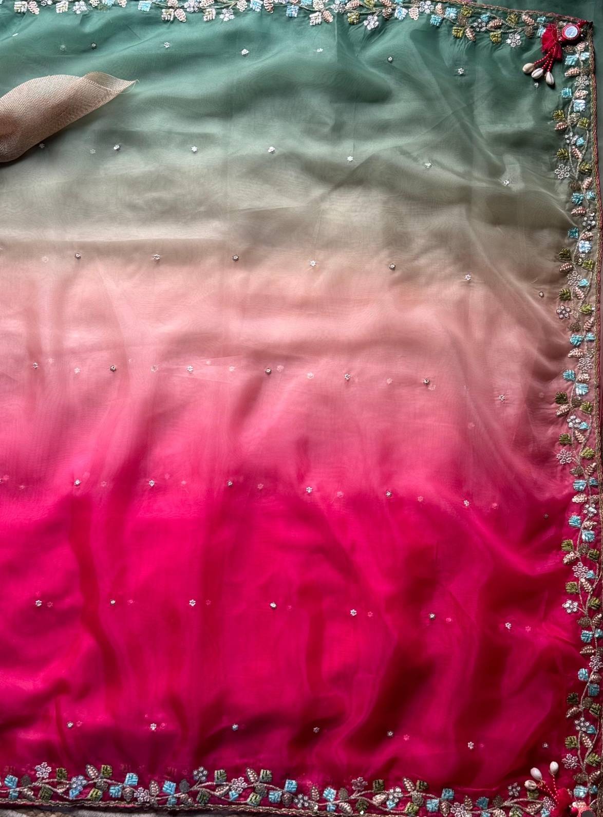Tabi Silk Embroidery Saree