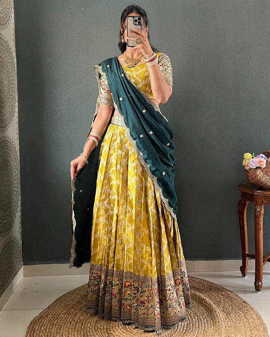 Paithani Tissue Silk Lehanga